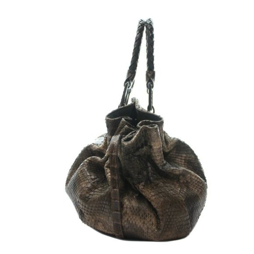 CARLOS FALCHI Caiman Crocodile & Python Oversized Shoulder Bag - Picture 2 of 10